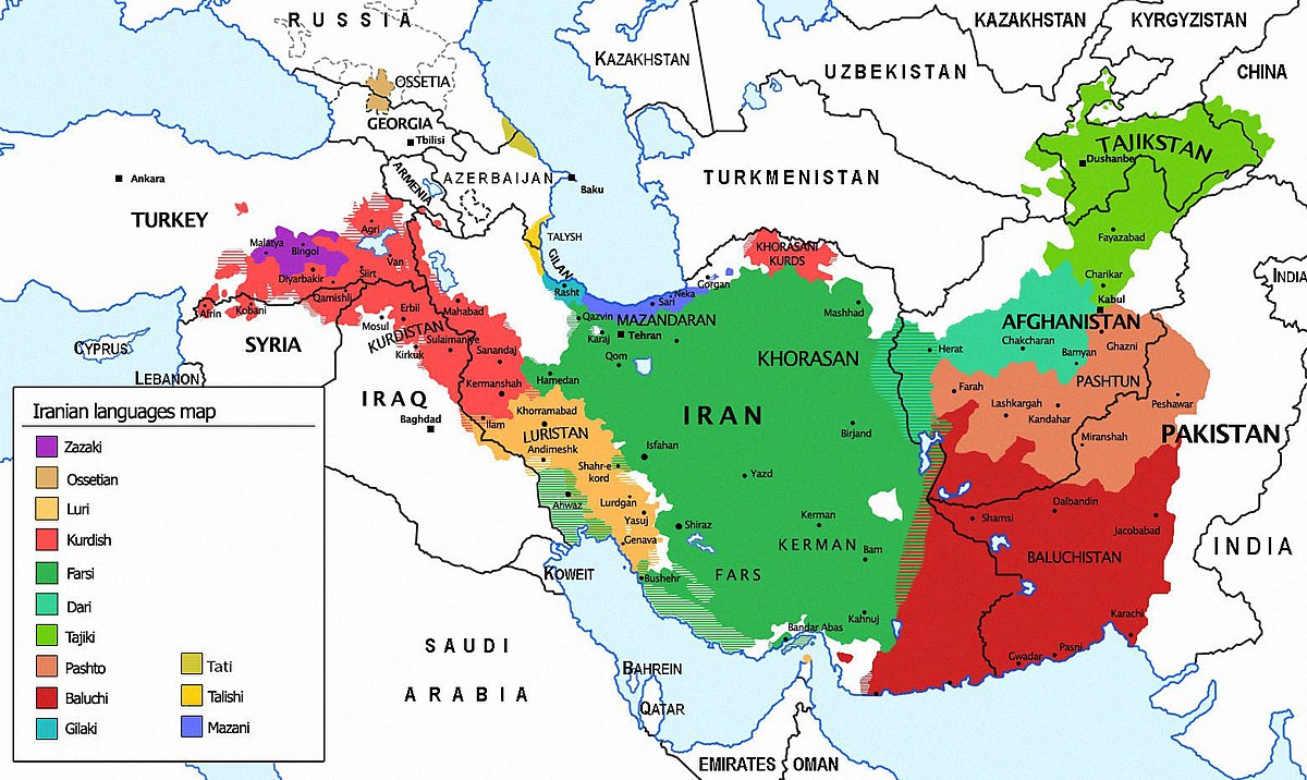 Xaritey Zıwananê İrankiy (Wİkipedia ra)